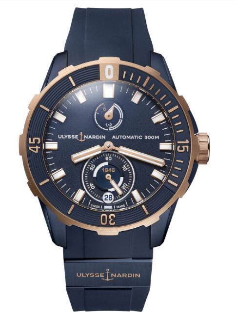 Replica Ulysse Nardin Diver Chronometer 44mm 1185-170-3/BLUE watch - Click Image to Close